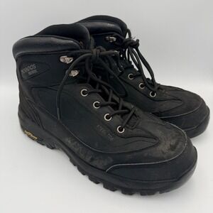 Nevados Work Steel Toe Mens Black Leather Waterproof Work Boots Size 9M